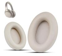 Krone Kalpasmos WH1000XM3 - Auriculares compatibles con Sony WH-1000XM3 con cancelación de ruido, piel suave, espuma viscoelástica, color negro