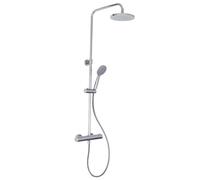 Kronenbach Universal conjunto de ducha a pared con termostato con rociador con efecto lluvia cromo 26648000 KB