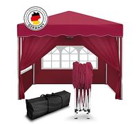 Kronenburg Cenador Plegable 3x3m - Impermeable Protección UV 50+, Estructura de Acero - Azul, con 4 Paredes Laterales