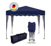 Kronenburg Cenador Plegable 3x3m - Impermeable Protección UV 50+, Estructura de Acero - Azul, con 4 Paredes Laterales
