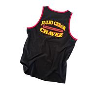 Kronk - Chaleco de entrenamiento de boxeo, ropa deportiva ligera, ropa de entrenamiento duradera, diseño icónico de guantes, chaleco de entrenamiento deportivo para hombre, Julio César Chavez Negro, L
