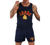 Kronk - Chaleco de entrenamiento de boxeo, ropa deportiva ligera, ropa de entrenamiento duradera, diseño icónico de guantes, chaleco de entrenamiento deportivo para hombre, Guantes azul marino, M