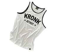 Kronk - Chaleco de entrenamiento de boxeo, ropa deportiva ligera, ropa de entrenamiento duradera, diseño icónico de guantes, chaleco de entrenamiento deportivo para hombre, Detroit Stars White, XL