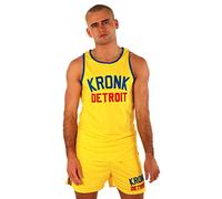 Kronk - Chaleco de entrenamiento de boxeo, ropa deportiva ligera, ropa de entrenamiento duradera, diseño icónico de guantes, chaleco de entrenamiento deportivo para hombre, Icónico Detroit Yellow, M