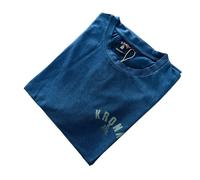 Kronk Faded Gloves & Sacrifice - Camiseta de boxeo de estilo vintage de ajuste relajado, color azul vaquero, camiseta gráfica de algodón de primera calidad para hombre, cómoda ropa casual para