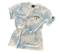Kronk Faded Gloves & Sacrifice - Camiseta de boxeo de estilo vintage de ajuste relajado, color azul vaquero, camiseta gráfica de algodón de primera calidad para hombre, cómoda ropa casual para