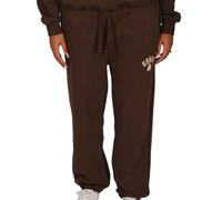 Kronk Pantalones deportivos de ajuste holgado para mujer, pantalones deportivos casuales de calle, logotipo de boxer, cintura elástica, forro polar de mezcla de algodón, entrenamiento y uso diario