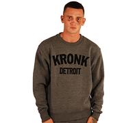 Kronk Sudadera con apliques de guantes para hombre, ajuste regular, Detroit Charblk, S