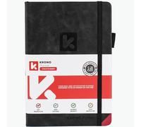 KRONO Planificador diario premium | lujoso planificador diario y mensual para aumentar la productividad, enfoque, crecimiento personal, felicidad y éxito, sin fecha | A5 | Negro
