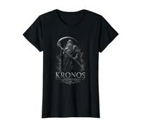 Kronos El Titán Caído Mito Griego Antiguo Camiseta gráfica económica, Mujer, Negro, L