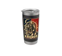 Kronos Titán Griego Dios Del Tiempo Mitología Poder Vaso térmico de acero inoxidable de doble pared