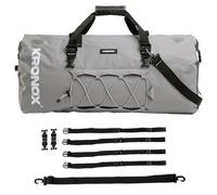 KRONOX Bolsa de lona impermeable para asiento trasero de motocicleta, protección en seco, PVC resistente y reflectante, bolsa de viaje grande para ciclistas con correa de hombro desmontable