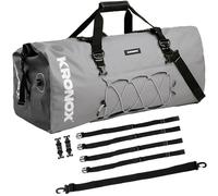 KRONOX Bolsa de lona impermeable para asiento trasero de motocicleta, protección en seco, PVC resistente y reflectante, bolsa de viaje grande para ciclistas con correa de hombro desmontable