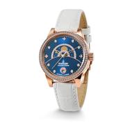 Kronsegler Morgenstern - Reloj de pulsera automático para mujer, color rosa y azul con correa de piel