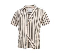 KRONSTADT Camisa KSEager de manga corta con cuello Kent | Camisa de hombre a rayas de manga corta, Sky Captain, M