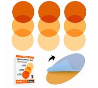 KROPP Láminas de Color Autoadhesivas para lámparas LED, ⌀6 CM, Filtro de Color Blanco cálido de 3 Tonos para corrección de Color, luz Diurna a incandescente, Juegos de filtros con 9 Piezas (⌀ 60 mm)