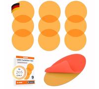 KROPP Láminas de Color Autoadhesivas para LED, Corte Circular 4 cm, Filtro Blanco cálido para corrección de Color, Intensidad Media, de luz Diurna a incandescente, Set de filtros n.º 205 1/2 cto