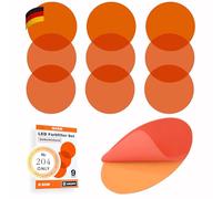 KROPP Láminas de Color Autoadhesivas para LED, Corte Circular 8 cm, Filtro Blanco cálido para corrección de Color, Intensidad Alta, de luz Diurna a incandescente, Set de filtros n.º 204 1/1 cto