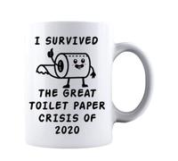 Kropsis Sobreviv a la Gran Crisis del Papel Higi nico de 2020 Taza de Caf de Cer mica Taza de T Blanca