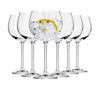 Krosno Copas balón para ginebra y agua | Juego de 6 | 480 ml | Colección Venezia | Perfectas para casa, restaurantes y eventos | Apto para lavavajillas | Cristal sin plomo