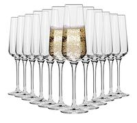 Krosno Copas de champán flauta | Juego de 12 | 180 ML | Colección Avant-Garde | Cristal sin plomo | Copas de prosecco | Para casa, restaurantes & fiestas | Apto para lavavajillas