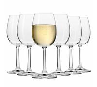 Krosno Copas de Vino Blanco, Juego de 6, 280 ml, Colección Pure | Para vino blanco rosado y degustación, Forma esbelta, Cristal sin plomo, Aptas para lavavajillas