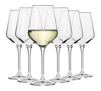 Krosno Copas de Vino Blanco Juego de 6, 450 ml, Colección Avant-Garde | Vasos vino tinto, rosado, espumoso, cóctel, Cristal sin plomo, Apto para lavavajillas, Cristalería elegante, Idea de regalo