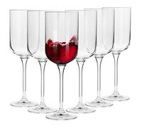 Krosno Copas de vino tinto | Juego de 6 | 350 ml | Colección Glamour | Perfectas para casa, restaurantes y fiestas | Apto para lavavajillas | Cristal sin plomo