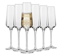 Krosno Copas Flauta Boda Cava de Champán | Conjunto 6 Piezas | 180 ML | Colección Avant-Garde | Perfectos para Uso en Casa, Restaurante y en Fiestas | Apto para Lavavajillas