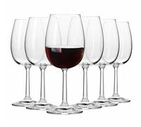 Krosno - Copas para Vino Tinto 390 ml - Juego de 6 unidades - Colección Pure - Cristal sin Plomo - Diseño Elegante y Estilo Atemporal