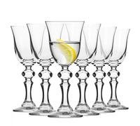 Krosno - Copas para Vodka, Shots y Licores 60 ml - Juego de 6 unidades - Colección Krista - Cristal sin Plomo - Diseño Clásico y Acabado Elegante