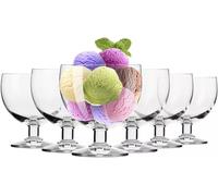 Krosno Cuencos para helado, juego de 6 | 350 ml | Cuencos de postre | Perfectos para casa, restaurantes y fiestas | Apto para lavavajillas | Cristal sin plomo