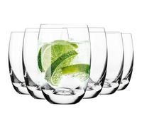 Krosno - Vaso de agua para jugo Highball (6 unidades, 360 ml) | Colección Elite | Perfecto para el hogar, restaurantes, fiestas | Lavavajillas