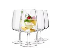 Krosno - Vasos de Agua | 330 ml | Juego de 4 | Colección Modern | Vasos Elegantes y Versátiles | Diseño Inspirado en la Geometría | Claridad Cristalina | Ideales para Interiores Clásicos y Modernos