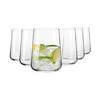 Krosno Vasos de agua, bebidas y zumos | Diseño elegante | Vidrio sin plomo | Set de 6 unidades | Capacidad 490 ml | Perfectos para el Hogar, Restaurante y Fiestas | Aptos para el lavavajillas