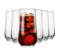 Krosno Vasos de Agua Jugo Highball | Conjunto de 6 Piezas | 480 ML | Colección Splendour | Perfectos para Uso en Casa, Restaurante y en Fiestas | Apto para Lavavajillas
