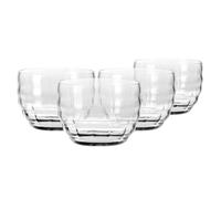 KROSNO Vasos de café para latte, cappuccino y flat white, juego de 4, 340 ml, colección Coffee Moments - Cristal sin plomo - Vasos anchos para café, aptos para lavavajillas