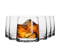 Krosno Vasos de Whisky | Set de 6 | 370 ML | Colección Fjord | Ideal para Casa, Restaurante y Fiesta | Apto para Lavavajillas