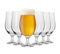 Krosno Vasos para cerveza lager | Juego de 6 | 500 ml | Colección Harmony | Ideal para casa, restaurantes y pubs | Apto para lavavajillas | Cristal sin plomo