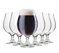 Krosno Vasos para cerveza stout/dark 0,5 l | Juego de 6 | 500 ml | Colección Elite | Ideal para casa y fiestas | Apto para lavavajillas | Cristal sin plomo