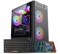 Kroteaup Computadora de escritorio para videojuegos, AMD Ryzen 5 5500 hasta 4.2GHz, Radeon RTX 2060 6G, 16G, DDR4, SSD de 1 TB, WiFi 6, ventilador RGB x5, computadoras torre Windows 11 Home