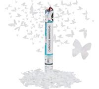 KROWN - 12 Cañones de Confetti, Bodas y Aniversarios, Papel-Cartón, 40 cm, Blanco, Detalles y Regalos Bodas, Comuniones, Cumpleaños, Bautizos