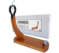 KROWN - Jamonero Góndola Lacado Economico, Jamonero Profesional, Soporte jamonero Tipo Gondola, Base de Corte para Usar con Cuchillo jamonero, Jamon iberico, Fabricado en España