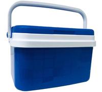KROWN - Nevera Portátil Térmica, Azul y Blanco, Polipropileno, Ideal para Actividades al Aire Libre en el Jardín, Camping, Barbacoas, Picnic, Playa, Capacidad 16 L.