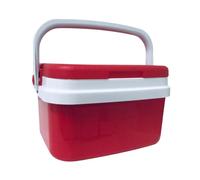 KROWN - Nevera Portátil Térmica, Rojo y Blanco, Polipropileno, Ideal para Actividades al Aire Libre, Camping en el Jardín, Barbacoas, Picnic, Playa. Capacidad 10 L.