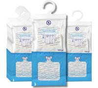 KROWN - Pack de 12 Bolsas Antihumedad con Percha para Armarios, Garajes, Trasteros y Autocaravanas - Deshumidificador Absorbente de Alta Eficiencia, Elimina Humedad y Malos Olores