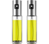 KROWN - Pack de 2 Rociadores de Aceite Multiusos - Botella de Vidrio 100 ml | Dispensador de Aceite en Spray para Cocina, BBQ, Ensaladas y Más | Fácil de Usar, Recargable y Portátil, 17,5 cm x 4cm