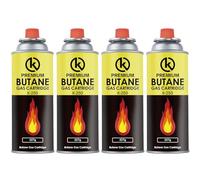 KROWN - Pack de 4 Cartuchos de Gas Butano 227g para Hornillos Quemadores, Cartucho de Gas para Camping 250, Bombonas (4 Unidades)