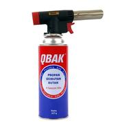 KROWN - Pack Profesional de Soplete de Cocina: Cabezal y Cartucho de Gas de 227g con Llama Ajustable, Ideal para Flambeado de Postres