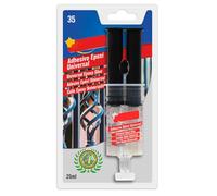 KROWN - Pegamento Epoxi 2 Componentes 25 ml. Adhesivo Epoxi Transparente, Metal, Cristal, Espejos, Plásticos, Mármol, Embarcaciones, Madera, Piel, Etc